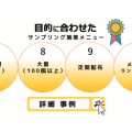 目的に合わせた サンプリング施策メニュー紹介